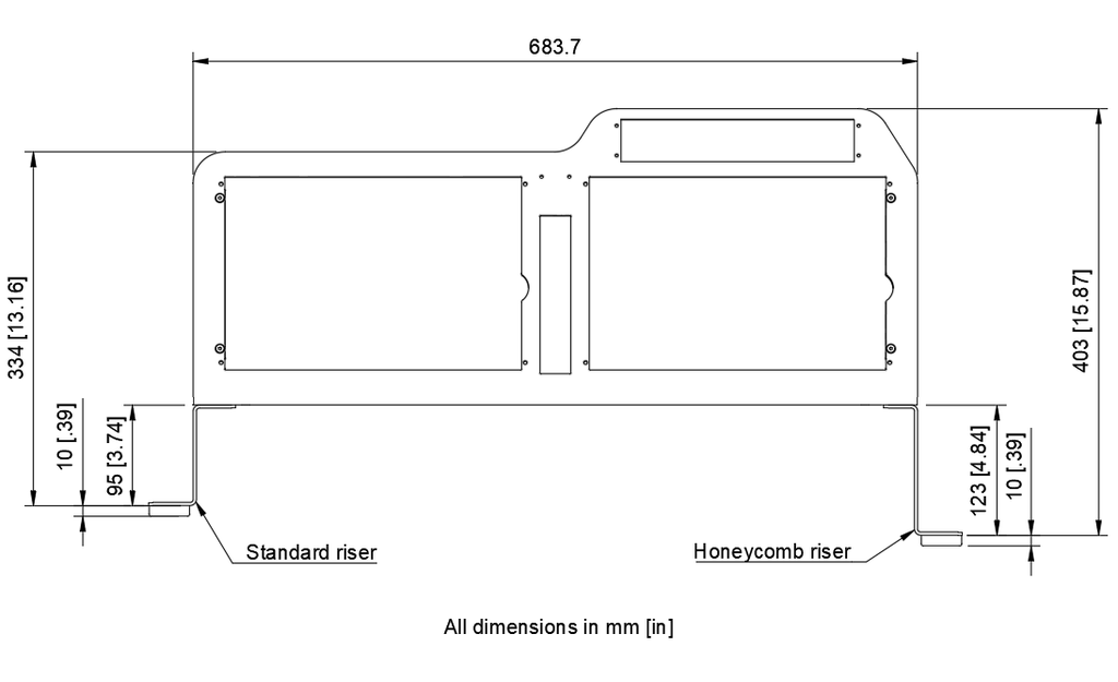 G1000 Desktop Stand Risers